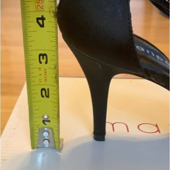 Maripe Black Jeweled heels size 9 - Picture 3 of 11